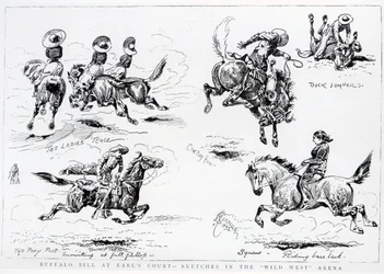 Skisser från Buffalo Bills Wild West Show på Earl